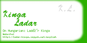 kinga ladar business card